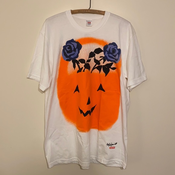 Tシャツ・カットソー IONSEOUL Pumpkins Dyeing MTM 4JH058 SUPREME Yohji Yamamoto Pumpkin Tee T-Shirt Black size M